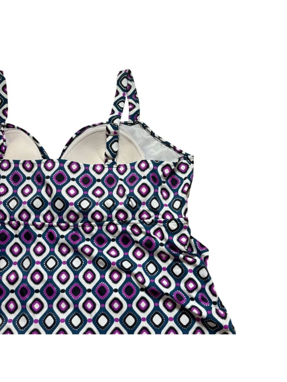 Swim Solutions Tummy Control Fauxkini One-Piece Swimsuit Women's Size 24W NWT! - Picture 8 of 9
